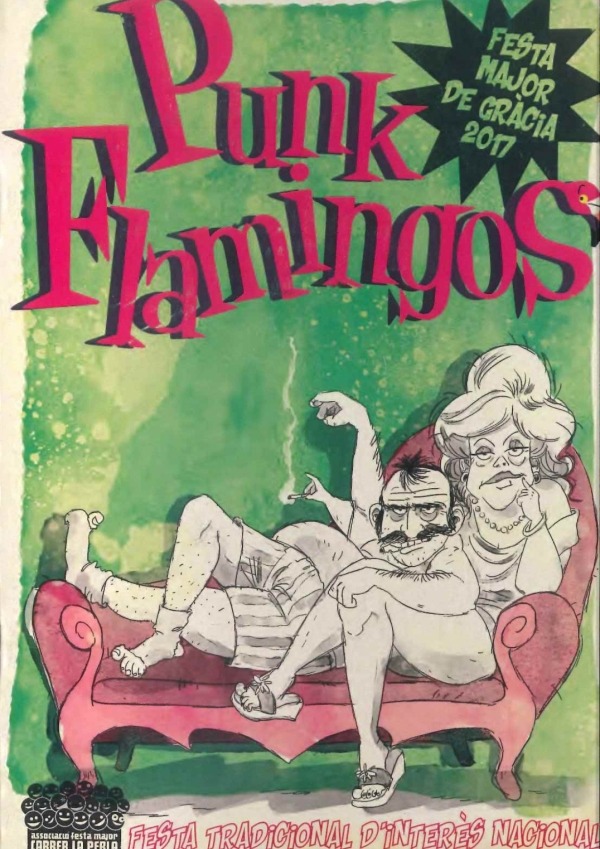 Gracia Barcelona - Punk Flamingos Poster